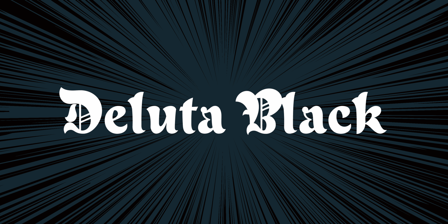 Deluta Black Font Poster