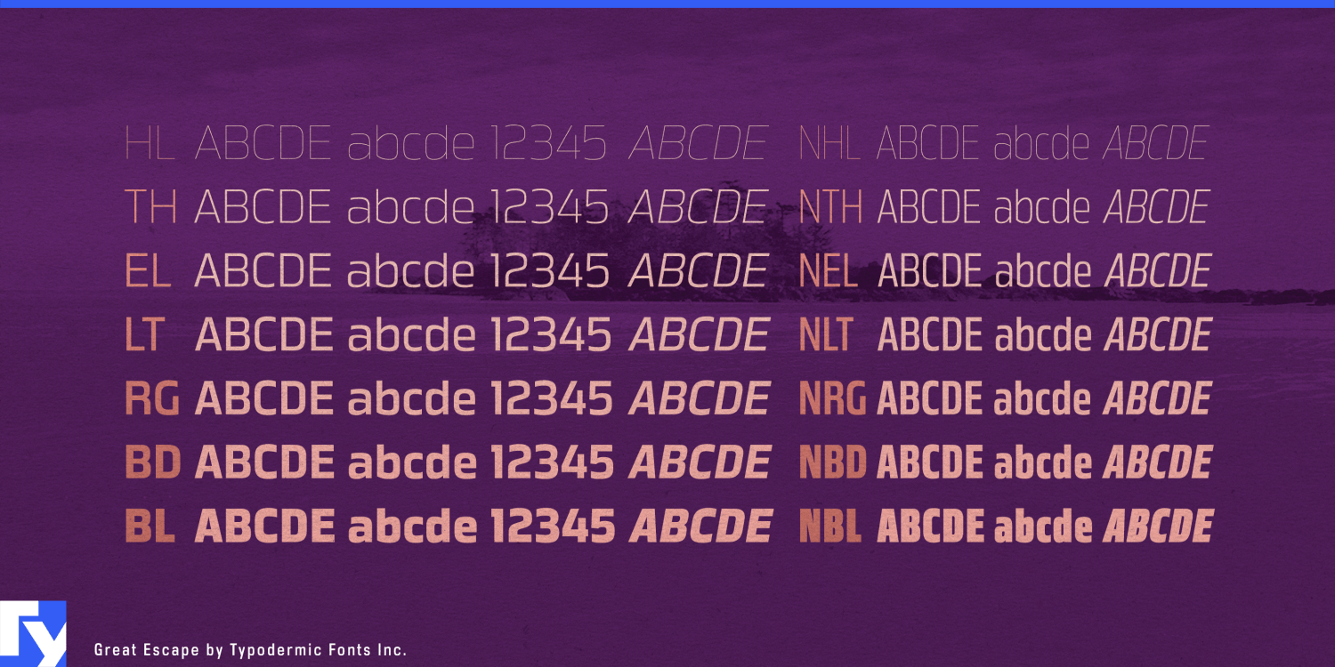 Great Escape Font Poster #1