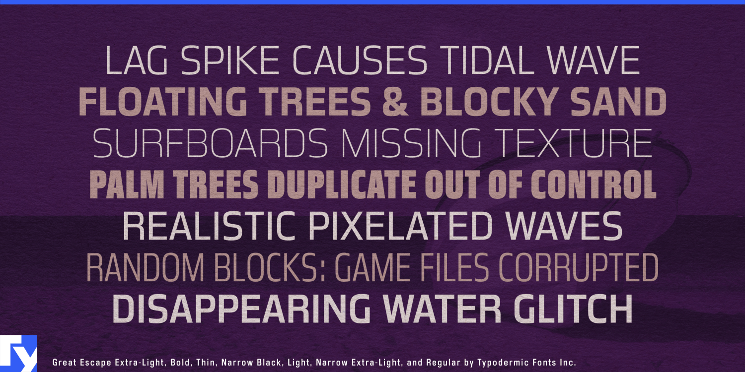 Great Escape Font Poster #1