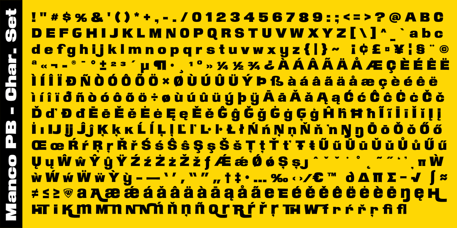 Manco PB Font Poster #1