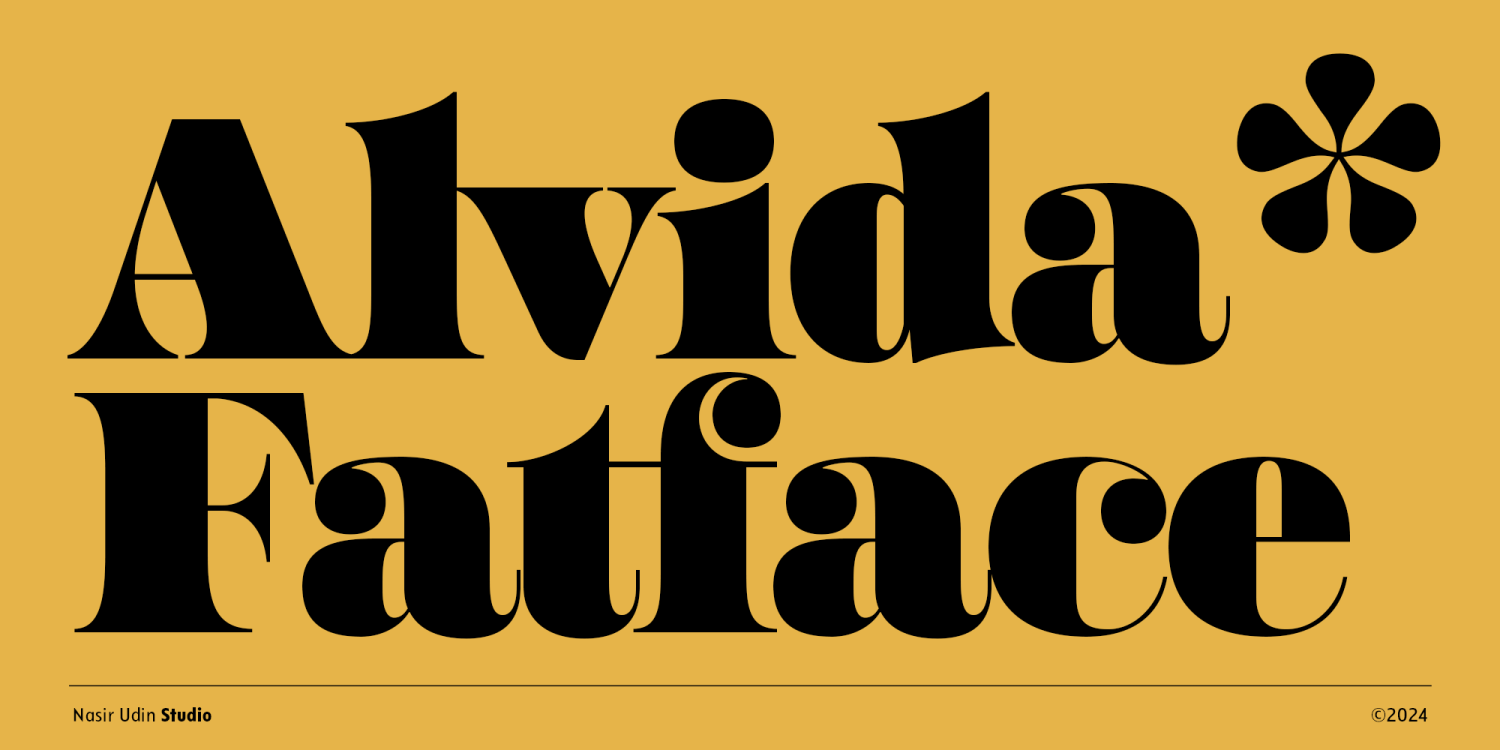 Alvida Fatface Font Family