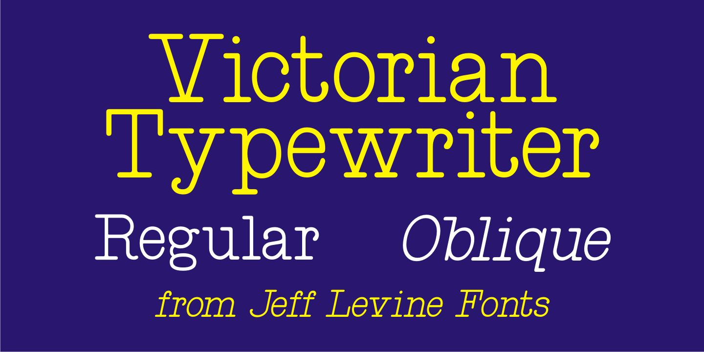 Victorian Typewriter Font Family Poster