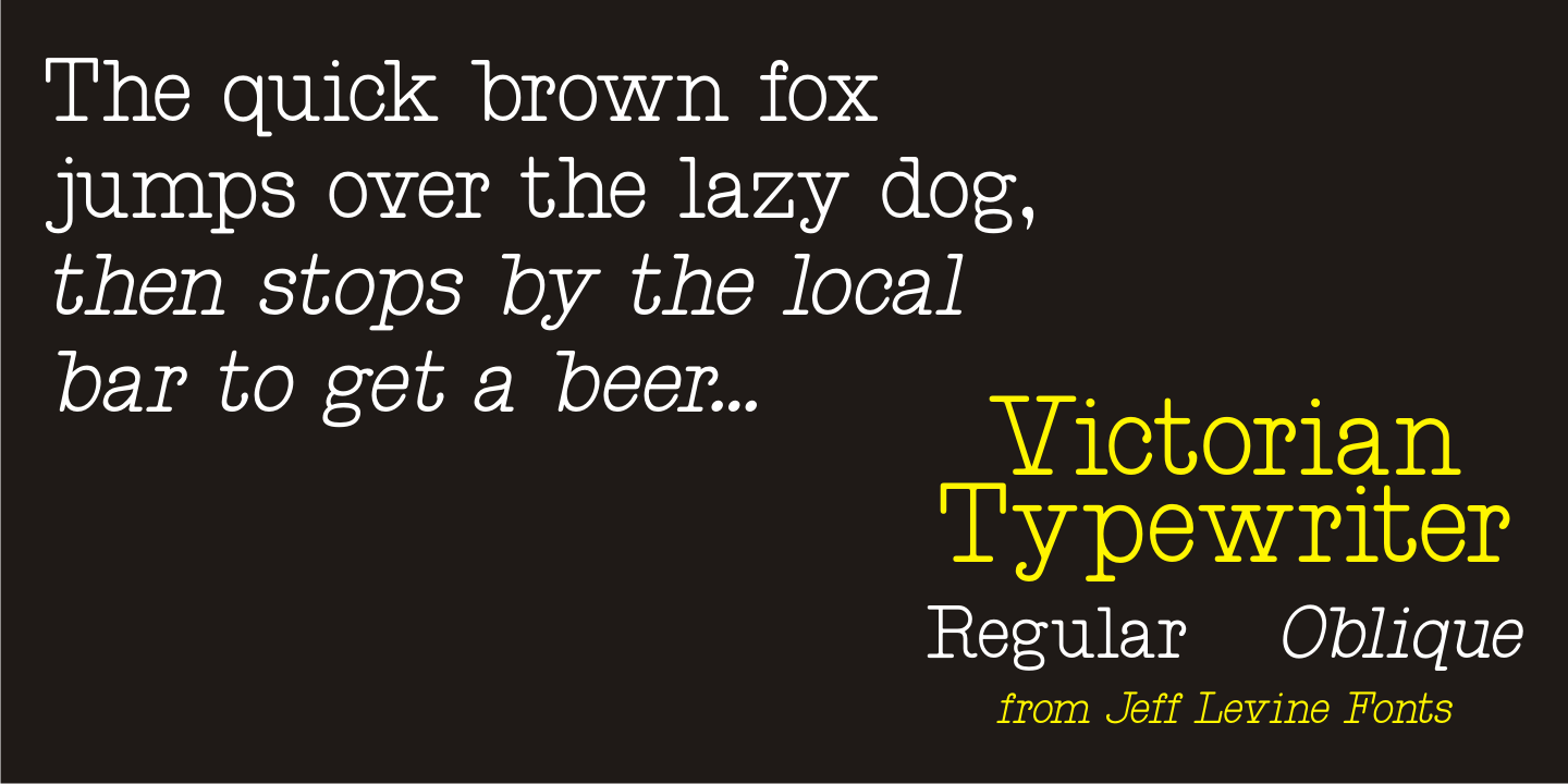 Victorian Typewriter Font Poster #2