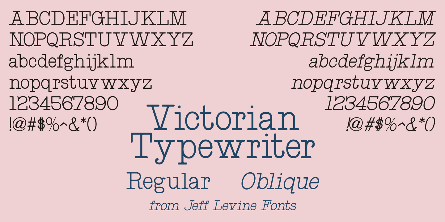 Victorian Typewriter Font Poster #3