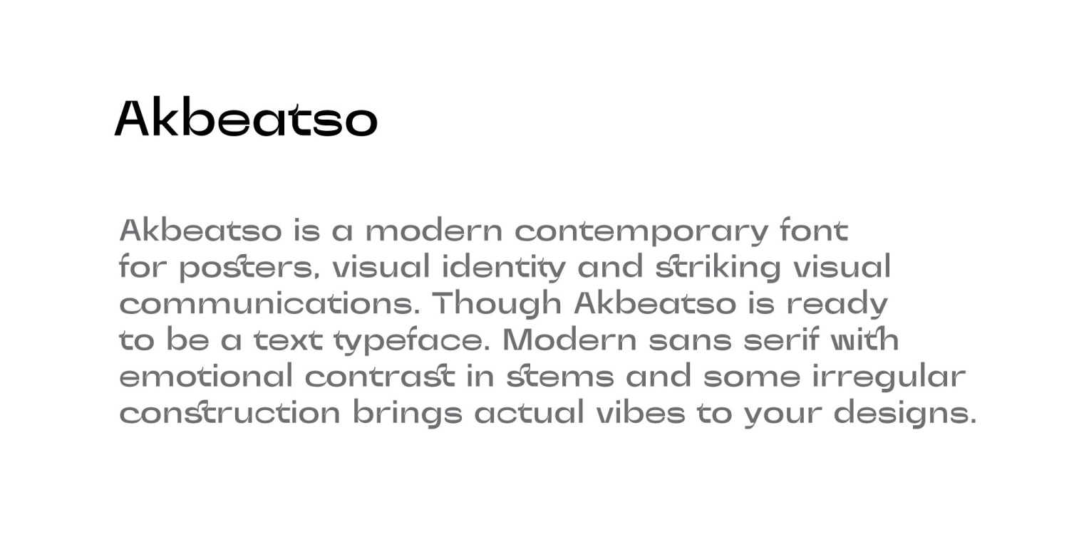Akbeatso Font Poster #1