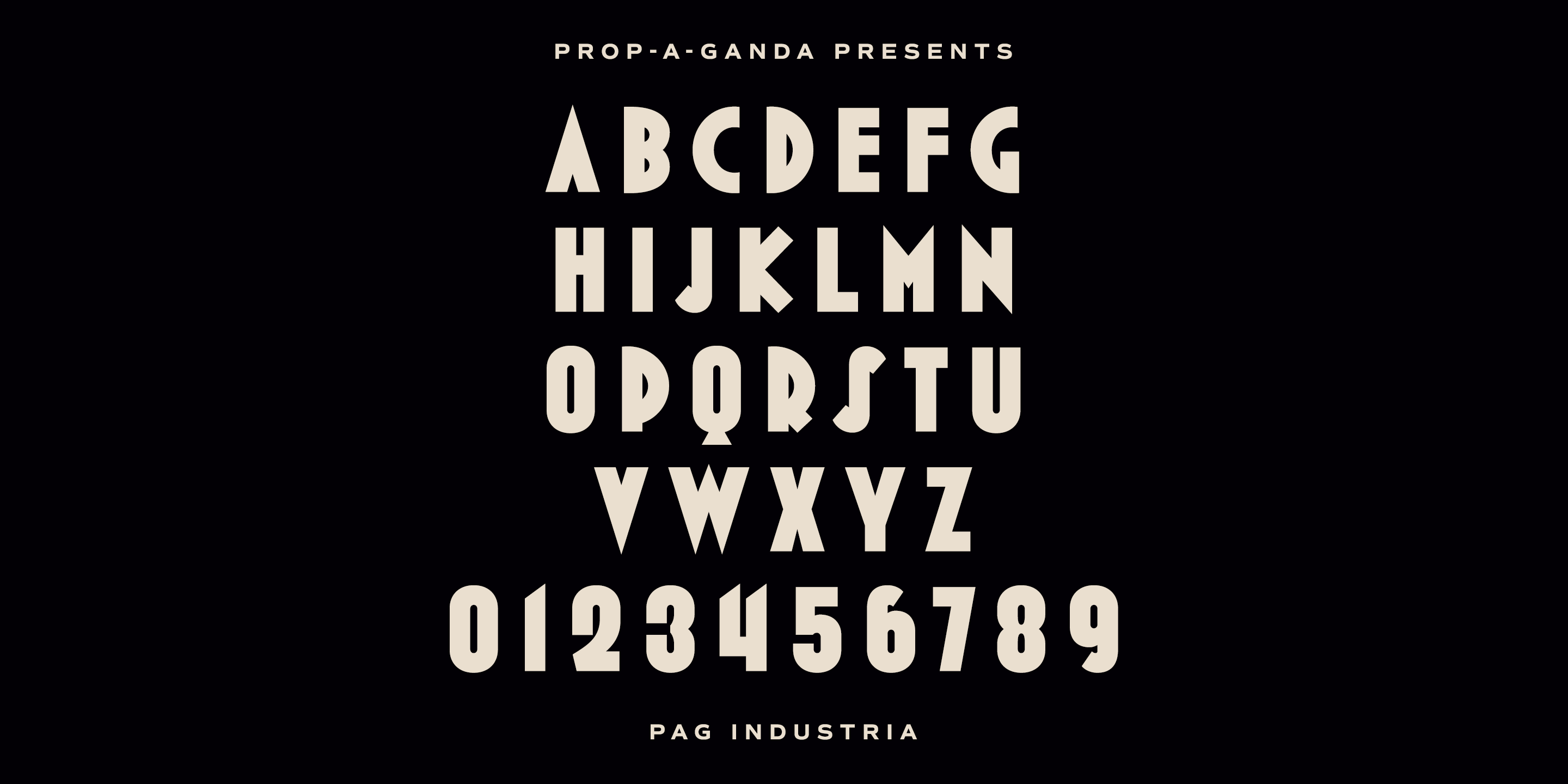 PAG Industria Font Poster #1