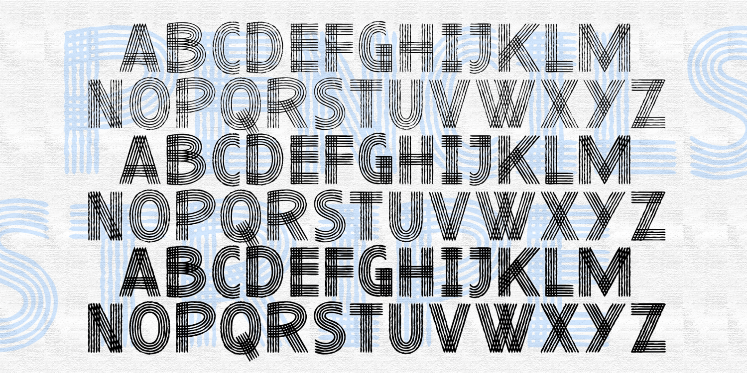Pencilstripe Font Family Poster