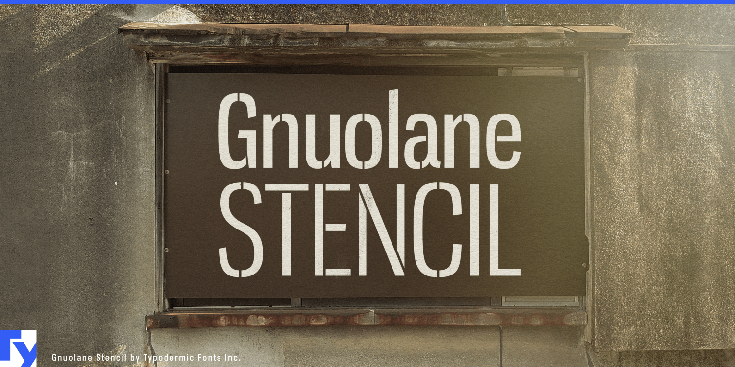 Gnuolane Stencil Font Poster #1