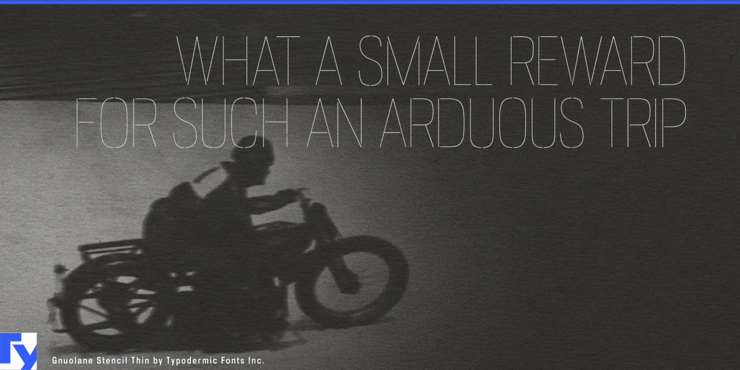 Gnuolane Stencil Font Poster #1