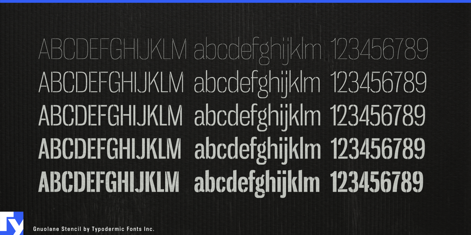Gnuolane Stencil Font Poster #1