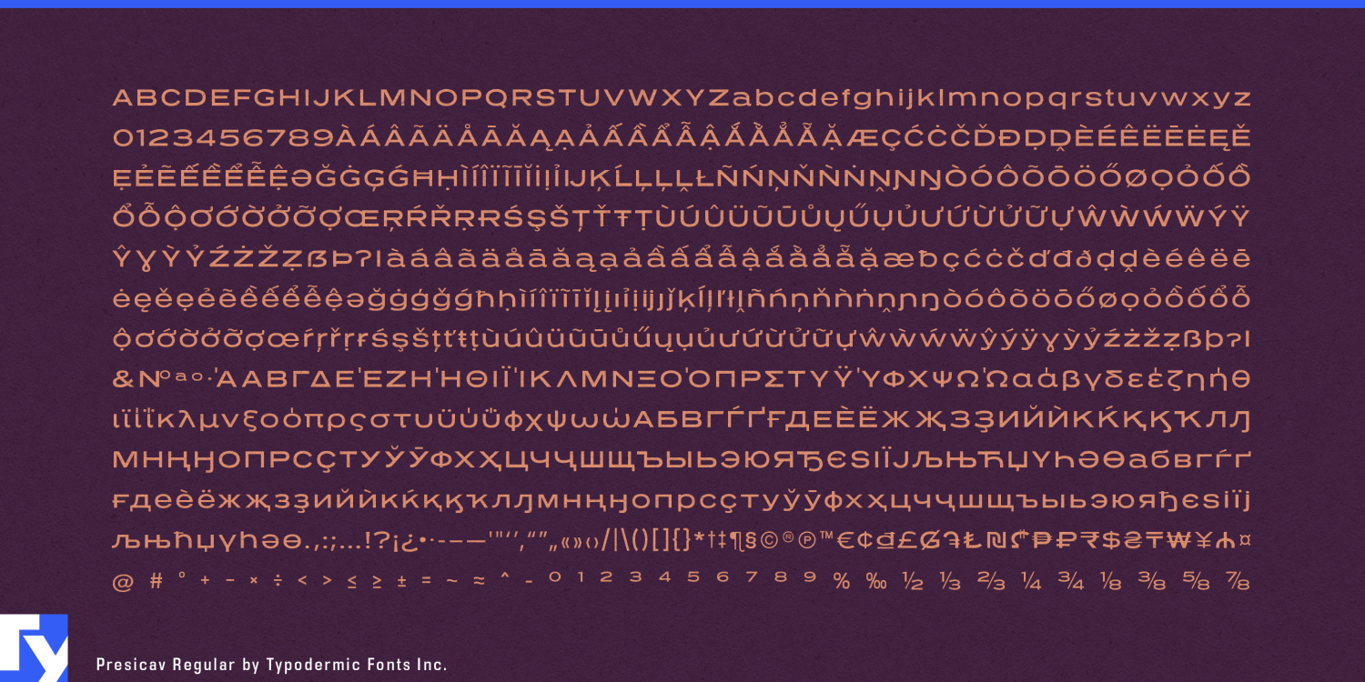 Presicav Font Poster #1
