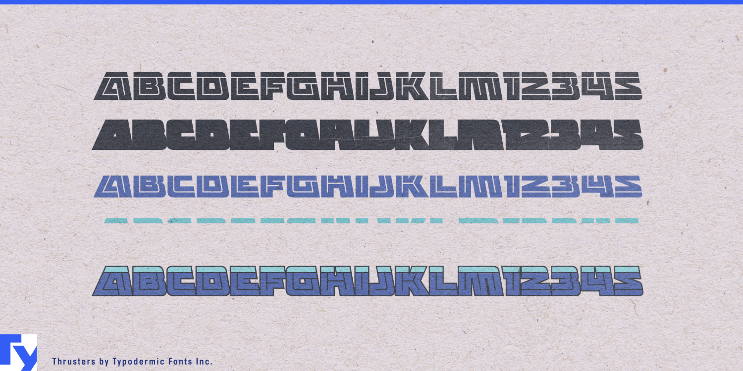 Thrusters Font Poster #1