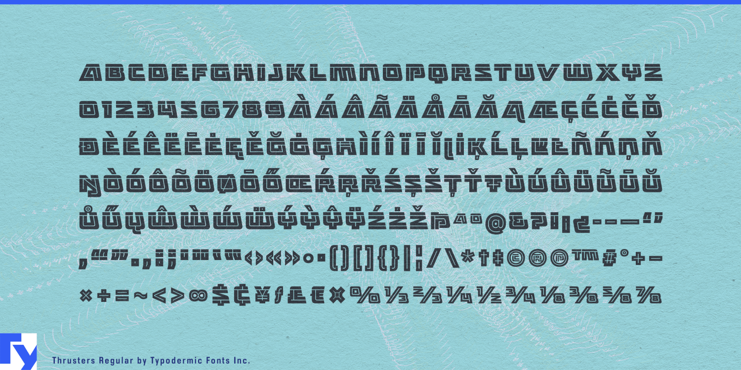 Thrusters Font Poster #1