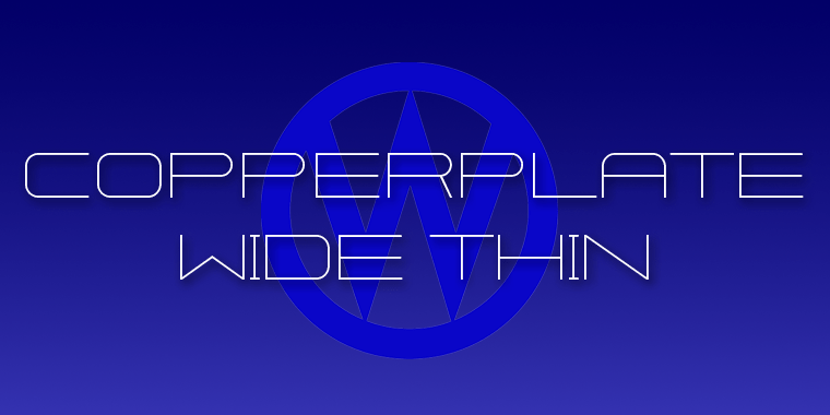 Copperplate Wide Font Poster #1