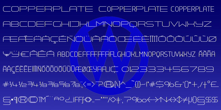 Copperplate Wide Font Poster #1