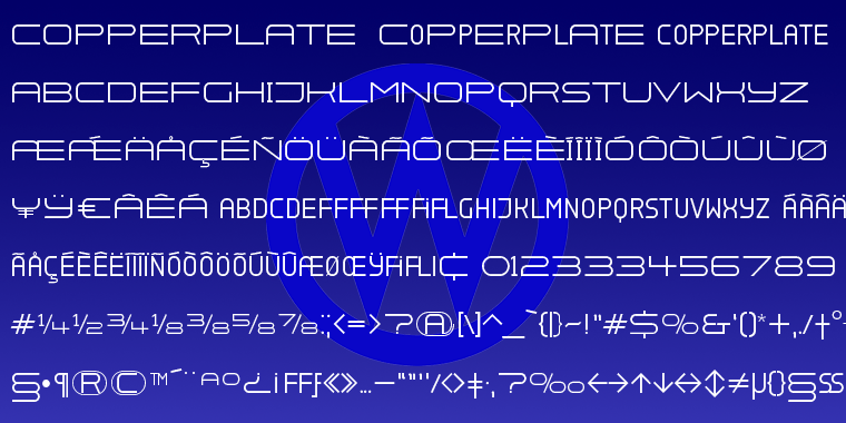 Copperplate Wide Font Poster #1