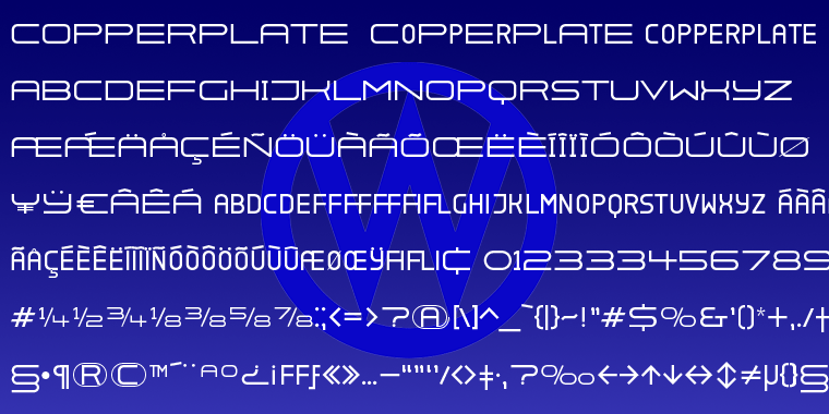 Copperplate Wide Font Poster #1