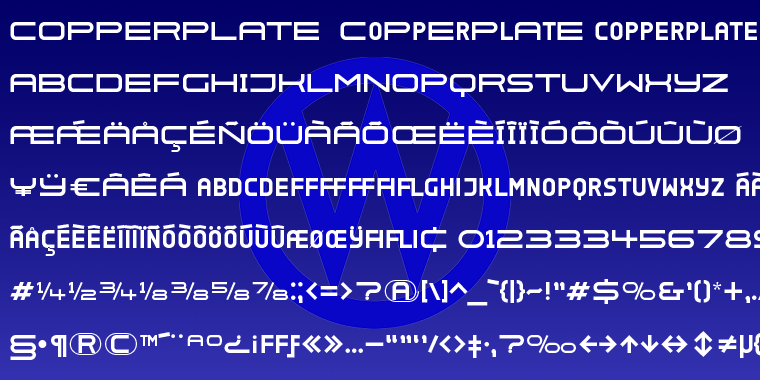 Copperplate Wide Font Poster #1