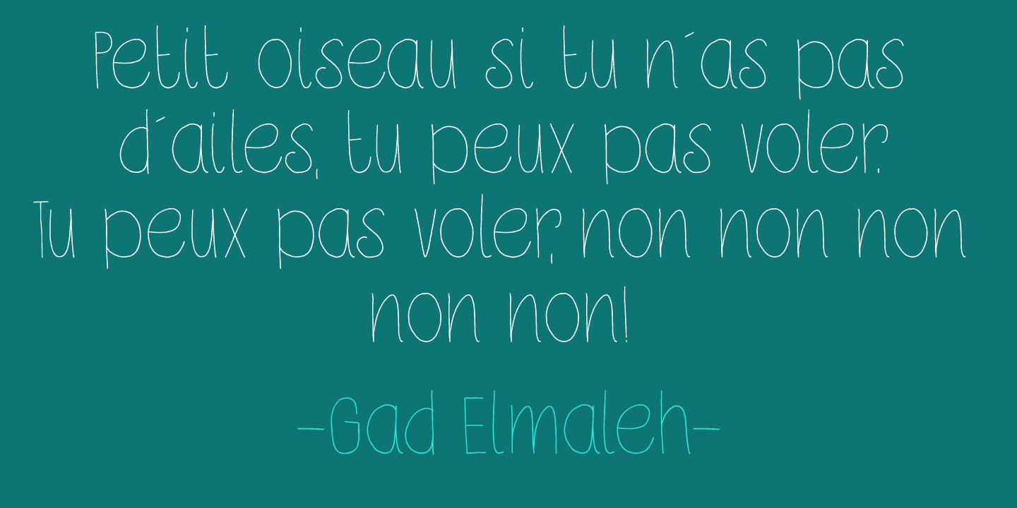 Petit Oiseau Font Poster #1