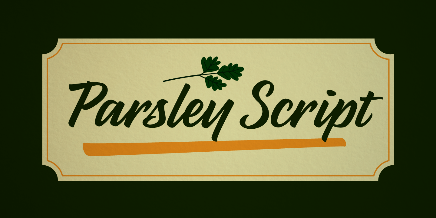Parsley Script Font Poster #1