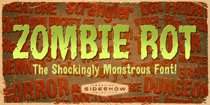 Zombie Rot Font Poster #1