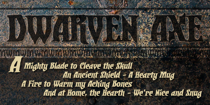 Dwarven Axe BB Font Poster #1
