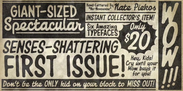 Giant Sized Spectacular BB Font Poster #1