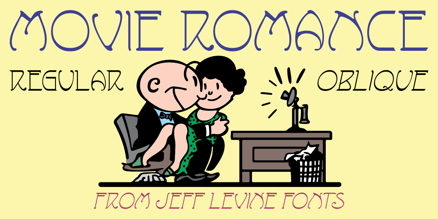 Movie Romance Font Poster #1