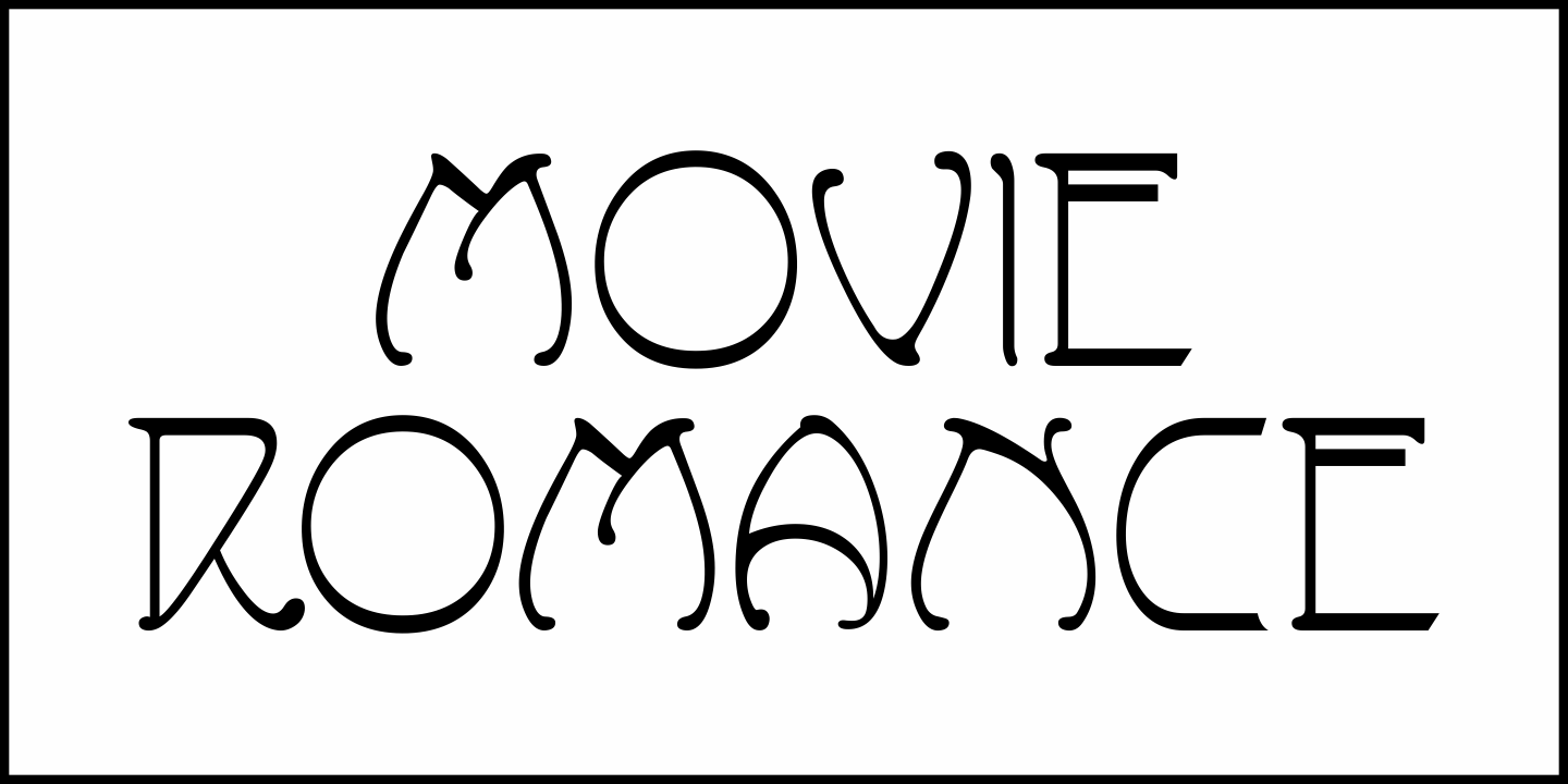 Movie Romance Font Poster #1