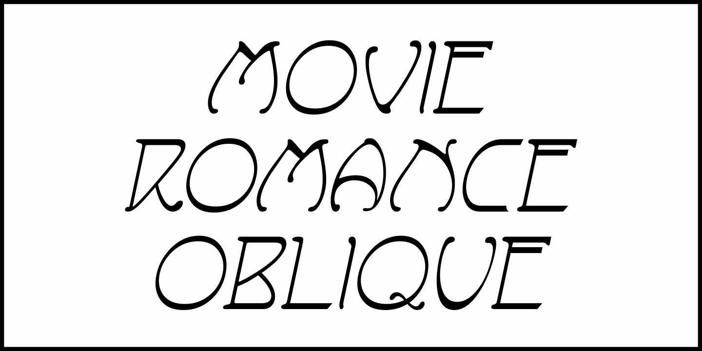 Movie Romance Font Poster #1