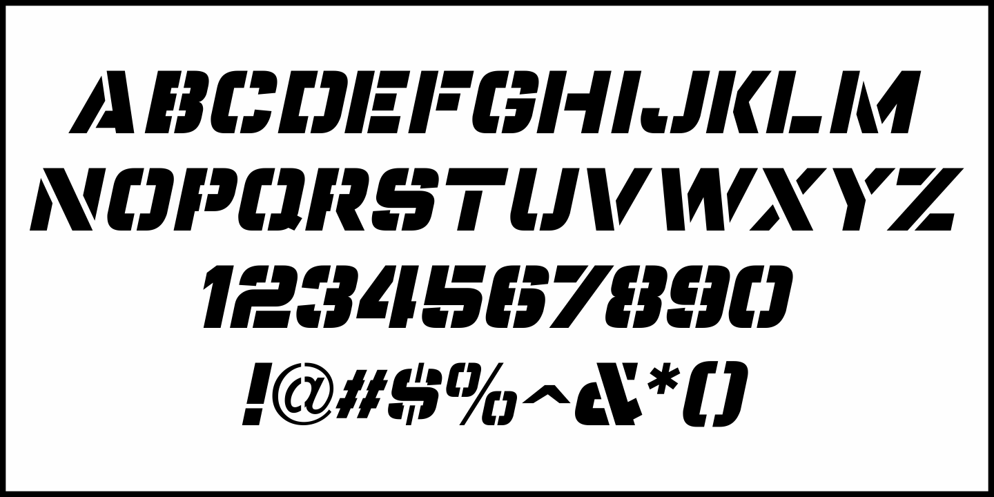Stencil Label Font Poster #1