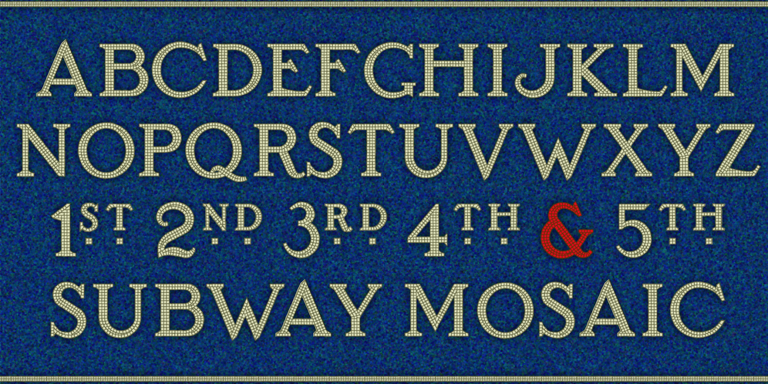 Subway Mosaic Font Poster #1