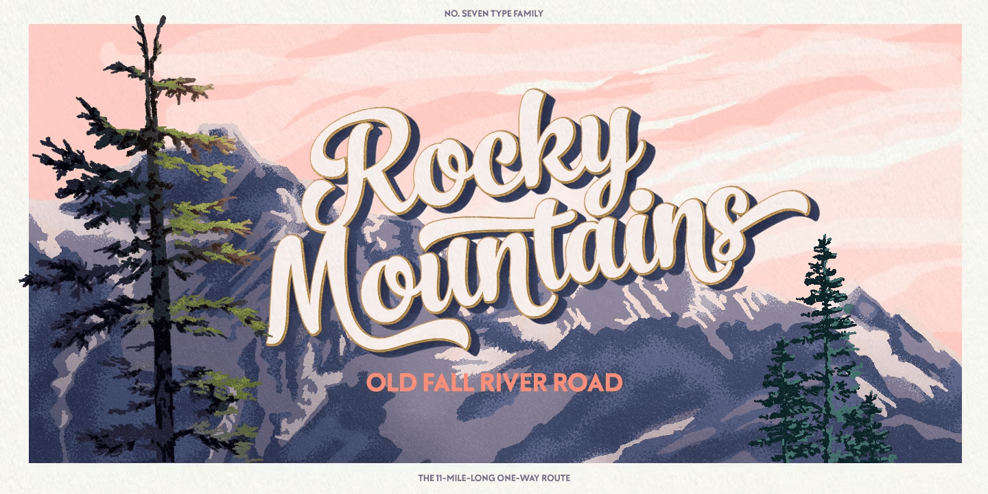 No Seven Font Family Poster