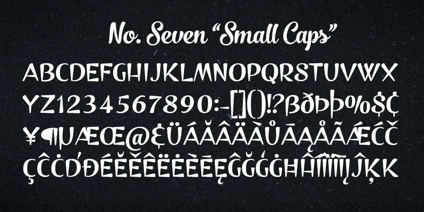 No Seven Font Poster #1