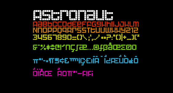 Astronaut Font Poster #1