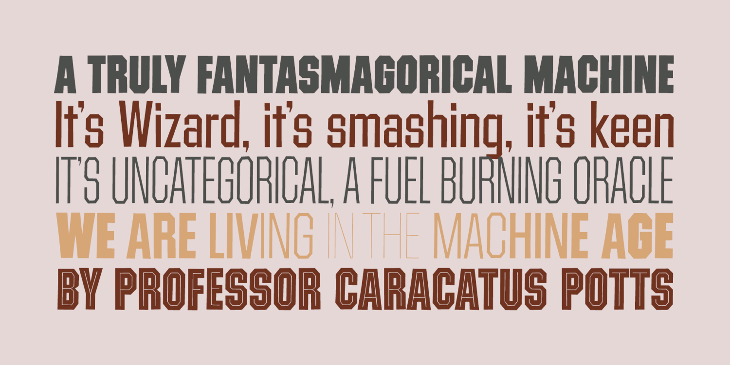 Contraption Font Poster #1