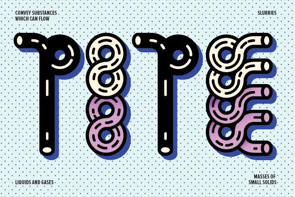 YWFT Pipe Font Poster #1