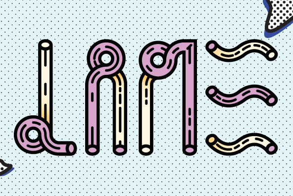 YWFT Pipe Font Poster #1