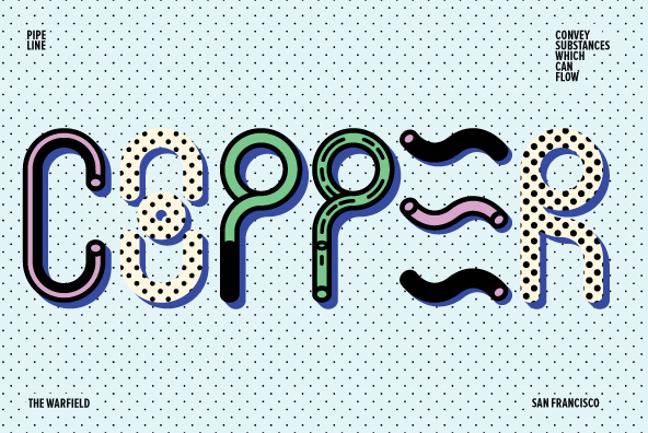 YWFT Pipe Font Poster #1