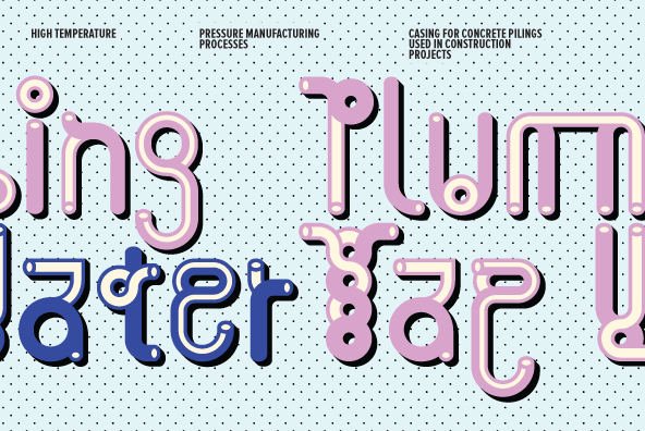 YWFT Pipe Font Poster #1