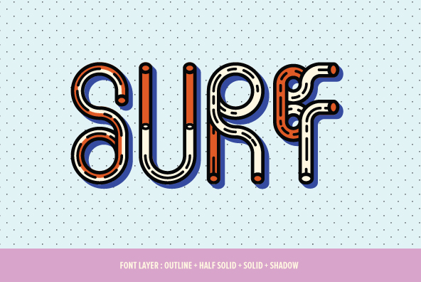 YWFT Pipe Font Poster #1