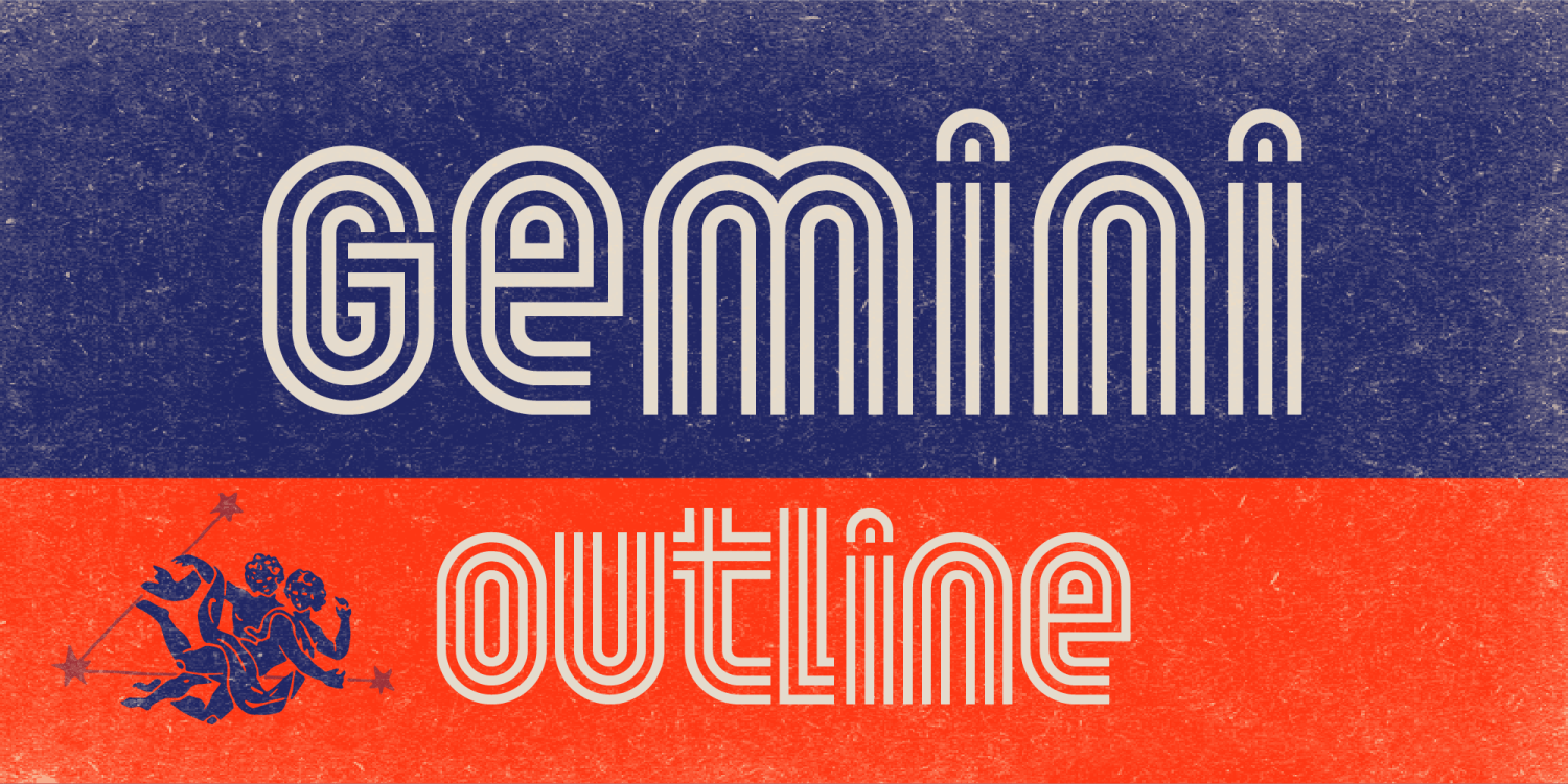 Gemini Family Font Poster #1