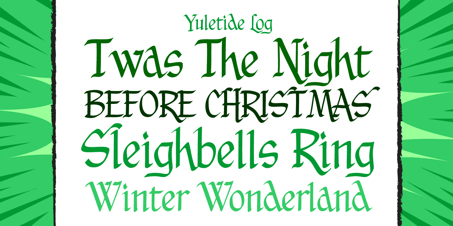 Yuletide Log Font Poster #1