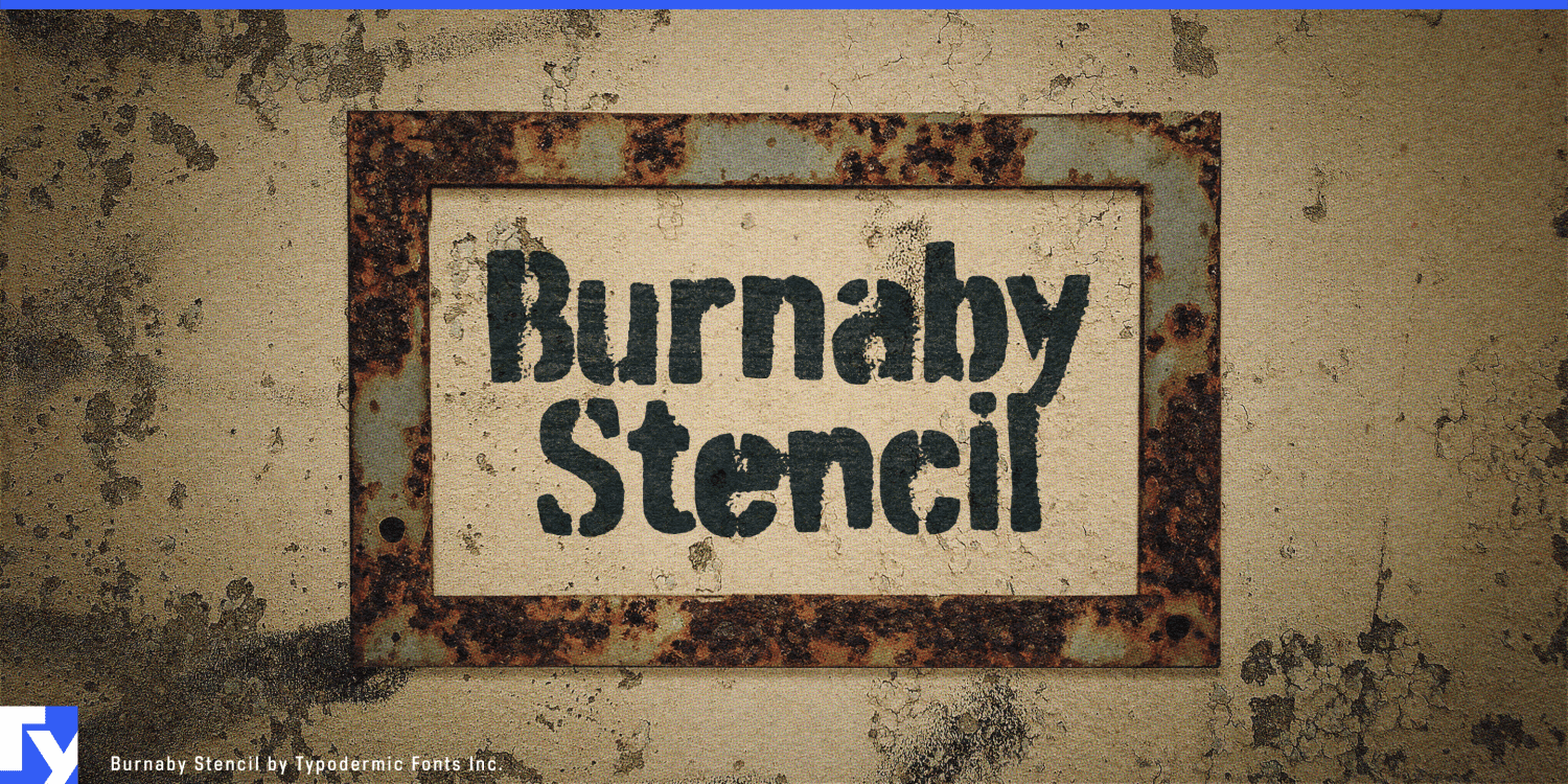 Burnaby Stencil Font Poster #1