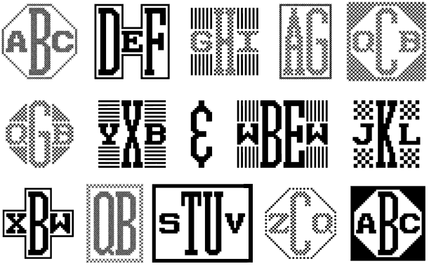 Needlepoint Monograms Font Poster #2