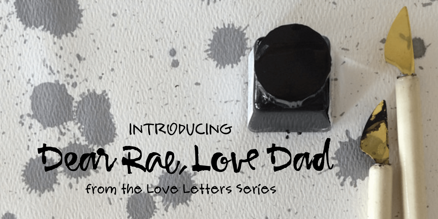 Dear Rae, Love Dad Font Poster
