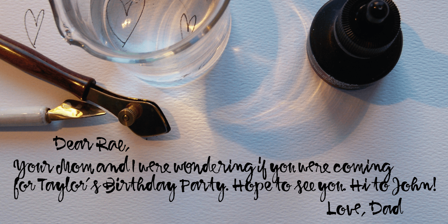 Dear Rae, Love Dad Font Poster #1