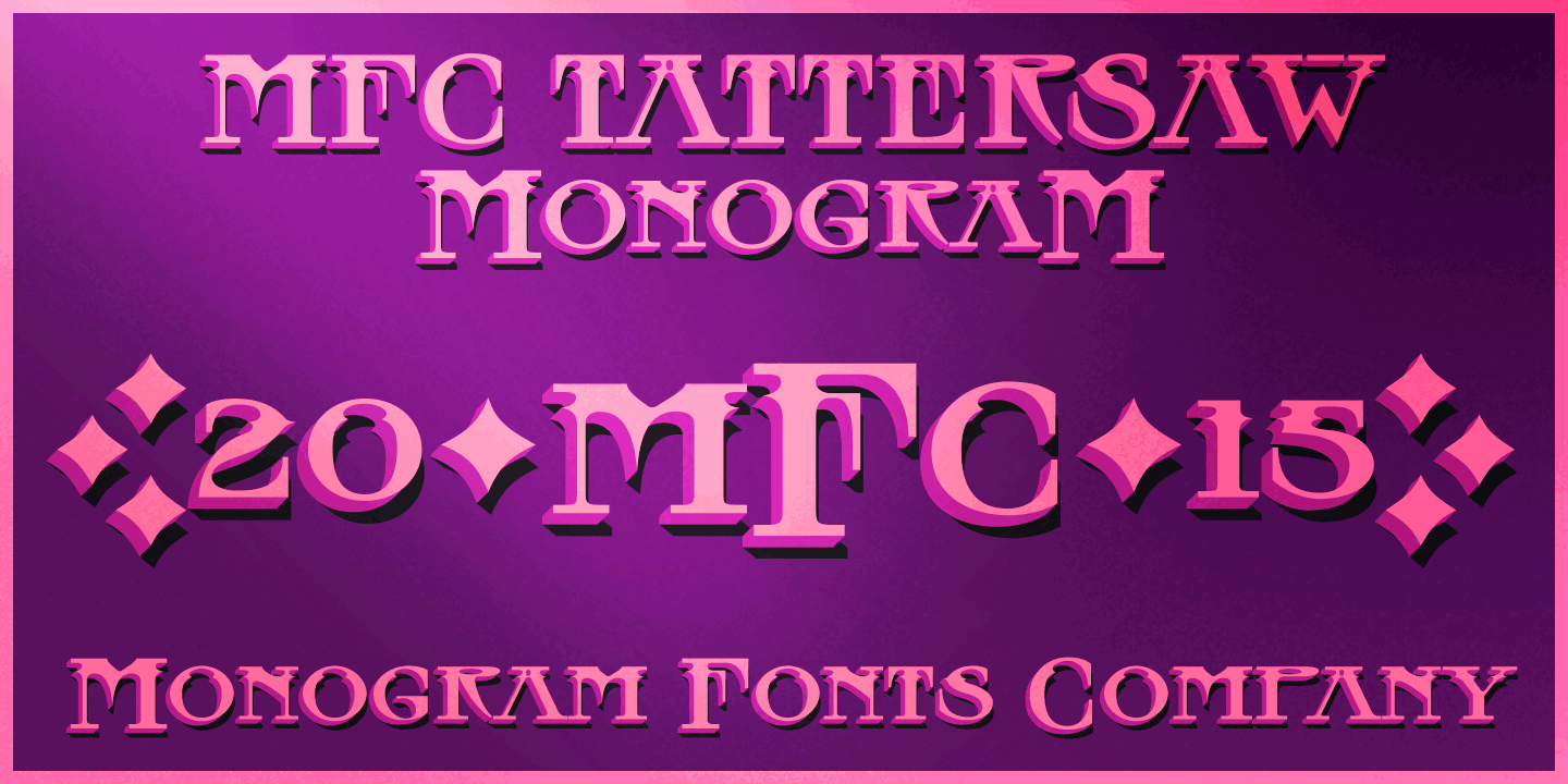 MFC Tattersaw Monogram Font Poster #1