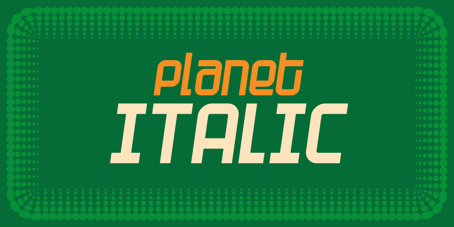 Planet Font Poster #1