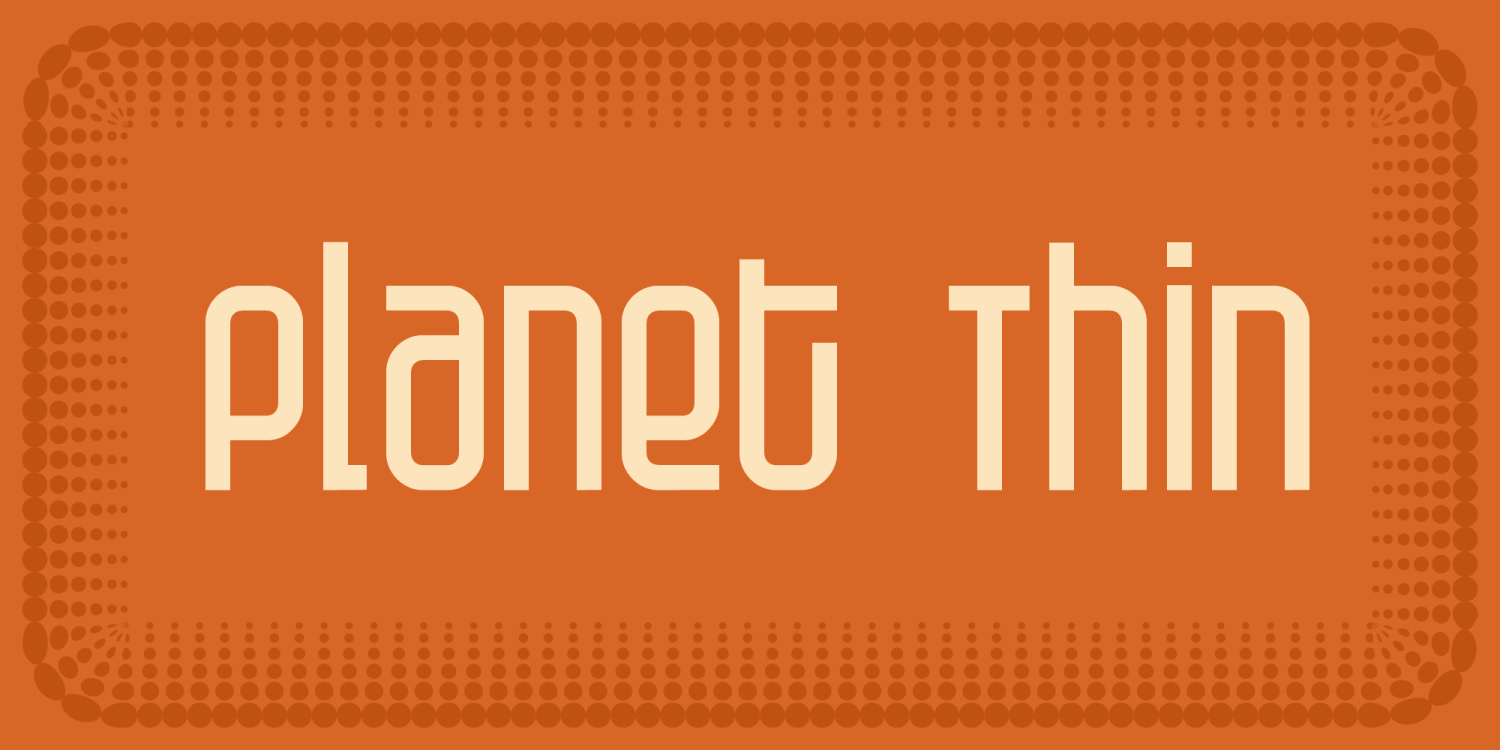 Planet Font Poster #1